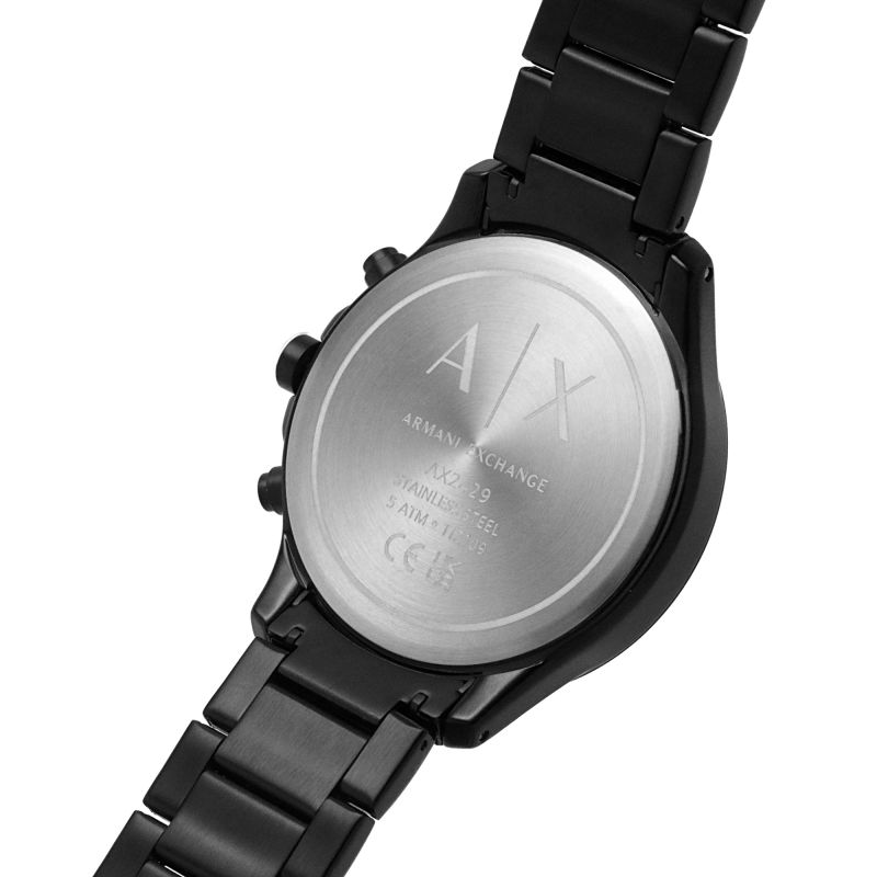  Shop Authentic Armani Exchange Chronograph Black Dial Black Steel Strap Watch For Men - AX2429 - Luxxuri