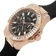  Shop Authentic Guess Venus Diamonds Black Dial Black Rubber Strap Watch for Women - GW0118L2 - Luxxuri