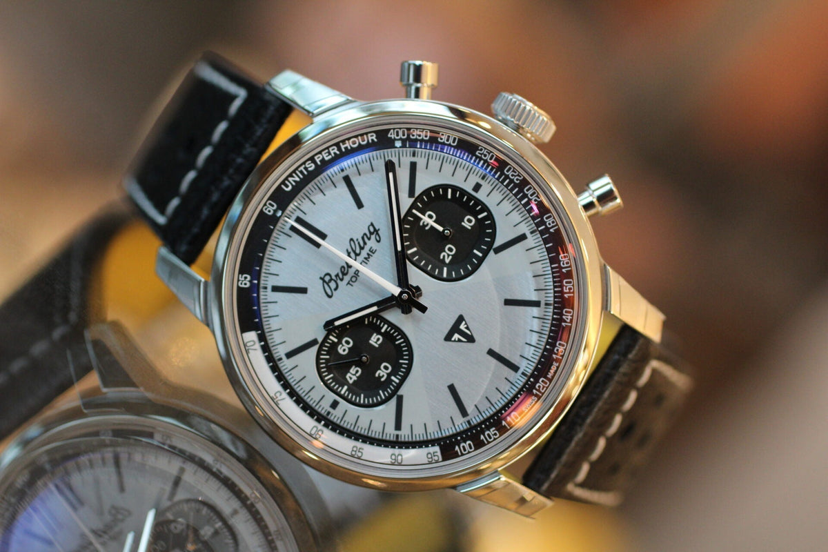  Shop Authentic Breitling Top Time B01 Triumph Blue Dial Black Leather Strap Watch for Men - AB01764A1C1X1 - Luxxuri