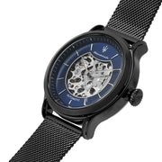  Shop Authentic Maserati Epoca Automatic Skeleton Blue Dial Mesh Bracelet Watch For Men - R8823118002 - Luxxuri