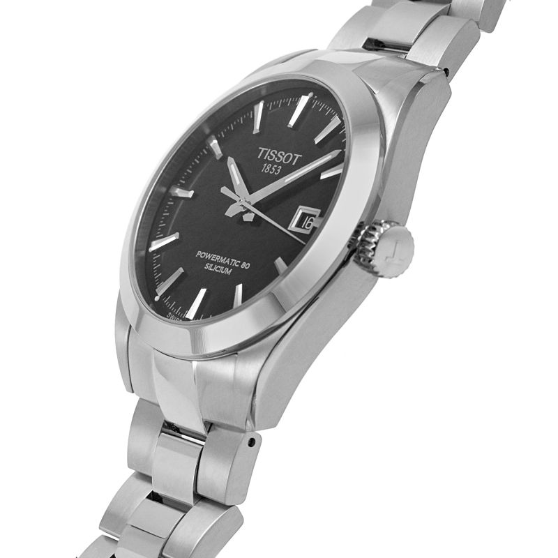  Shop Authentic Tissot Gentleman Powermatic 80 Silicium Black Dial Silver Steel Strap Watch For Men - T127.407.11.051.00 - Luxxuri
