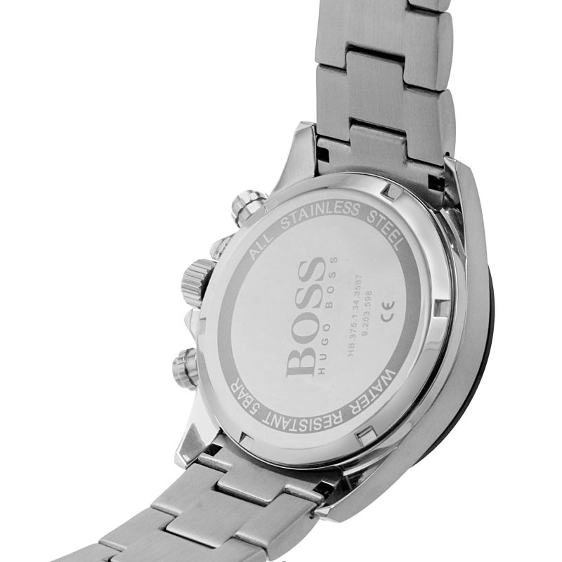  Shop Authentic Hugo Boss Hero Chronograph White Dial Silver Steel Strap Watch for Men - 1513875 - Luxxuri