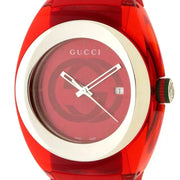  Shop Authentic Gucci Sync XXL Quartz Red Dial Red Rubber Strap Unisex Watch -  YA137103 - Luxxuri