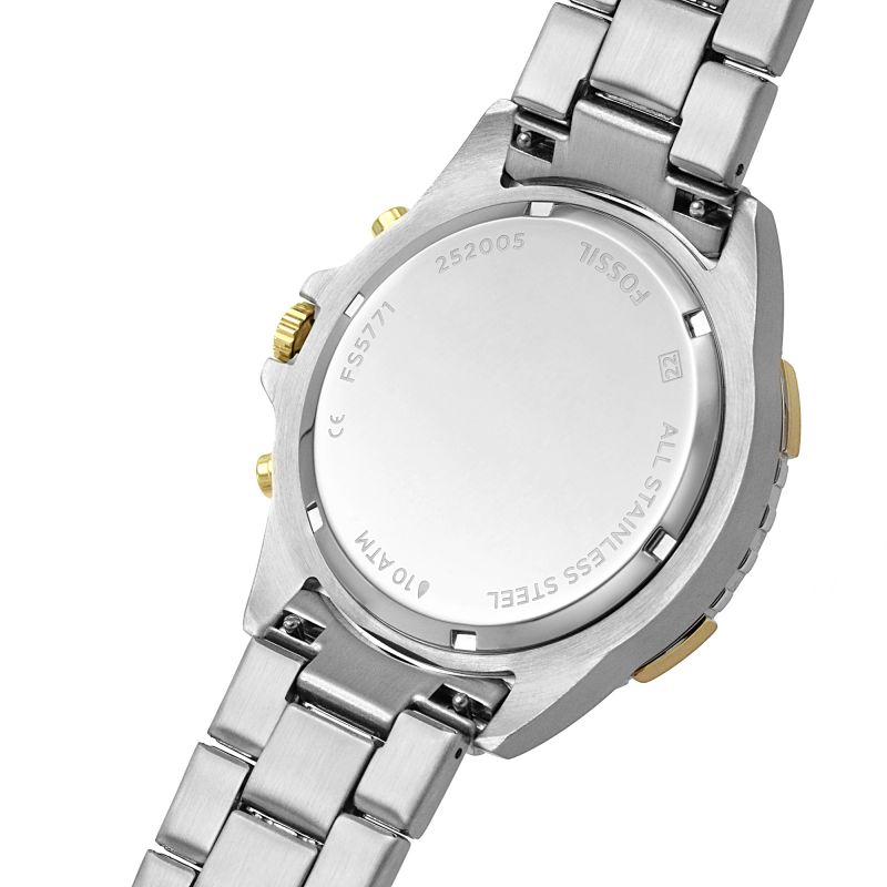  Shop Authentic Fossil Garrett Analog Black Dial Two Tone Steel Strap Watch for Men - FS5771 - Luxxuri