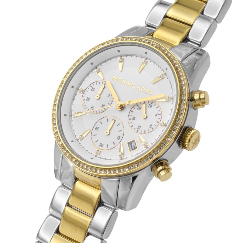  Shop Authentic Michael Kors Ritz White Dial Two Tone Steel Strap Watch for Women - MK6474 - Luxxuri