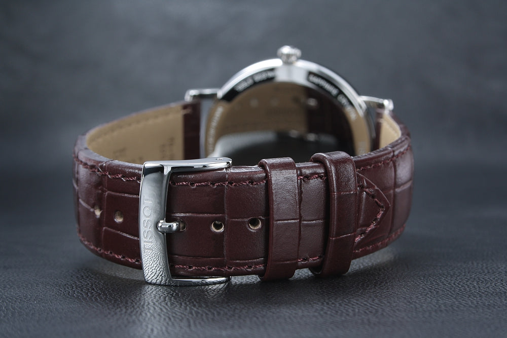  Shop Authentic Tissot T Classic Everytime White Dial Brown Leather Strap Watch For Men - T109.410.16.033.00 - Luxxuri