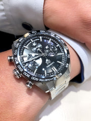  Shop Authentic Tag Heuer Carrera Automatic Chronograph Black Dial Silver Steel Strap Watch for Men - CBN2A1B.BA0643 - Luxxuri