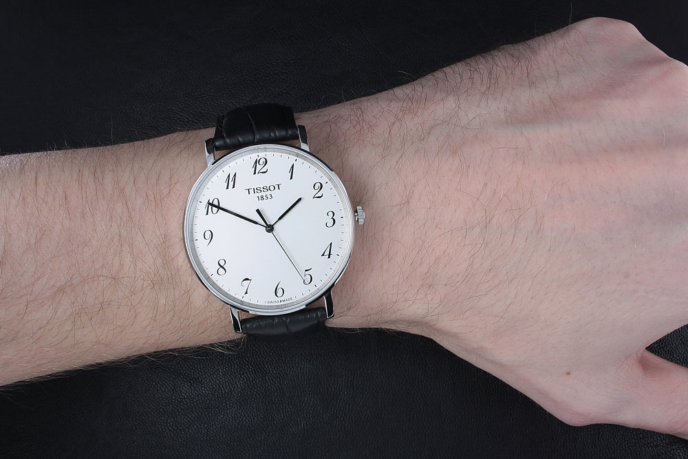  Shop Authentic Tissot Everytime Large White Dial Black Leather Strap Watch For Men - T109.610.16.032.00 - Luxxuri