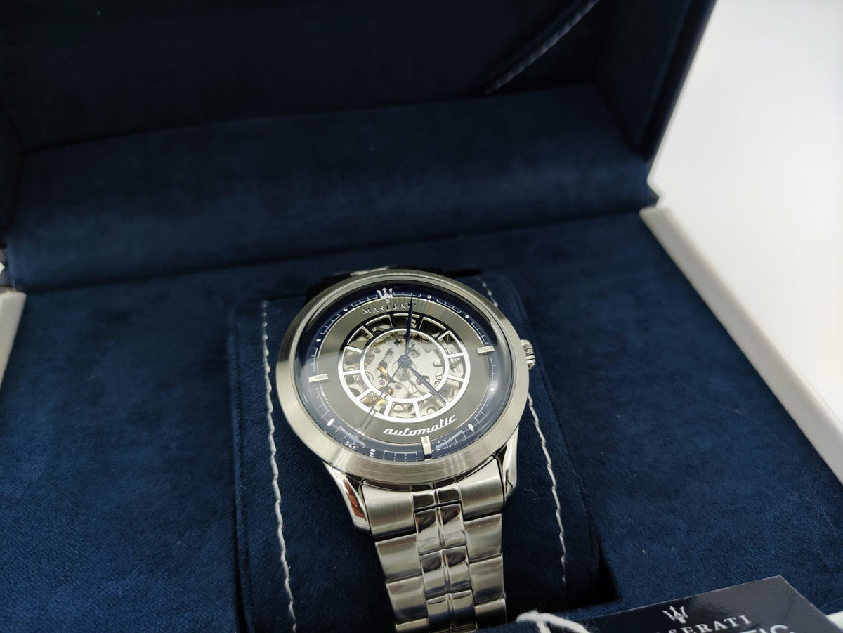  Shop Authentic Maserati Ricordo Automatic Gray Dial Silver Steel Strap Watch For Men - R8823133003 - Luxxuri