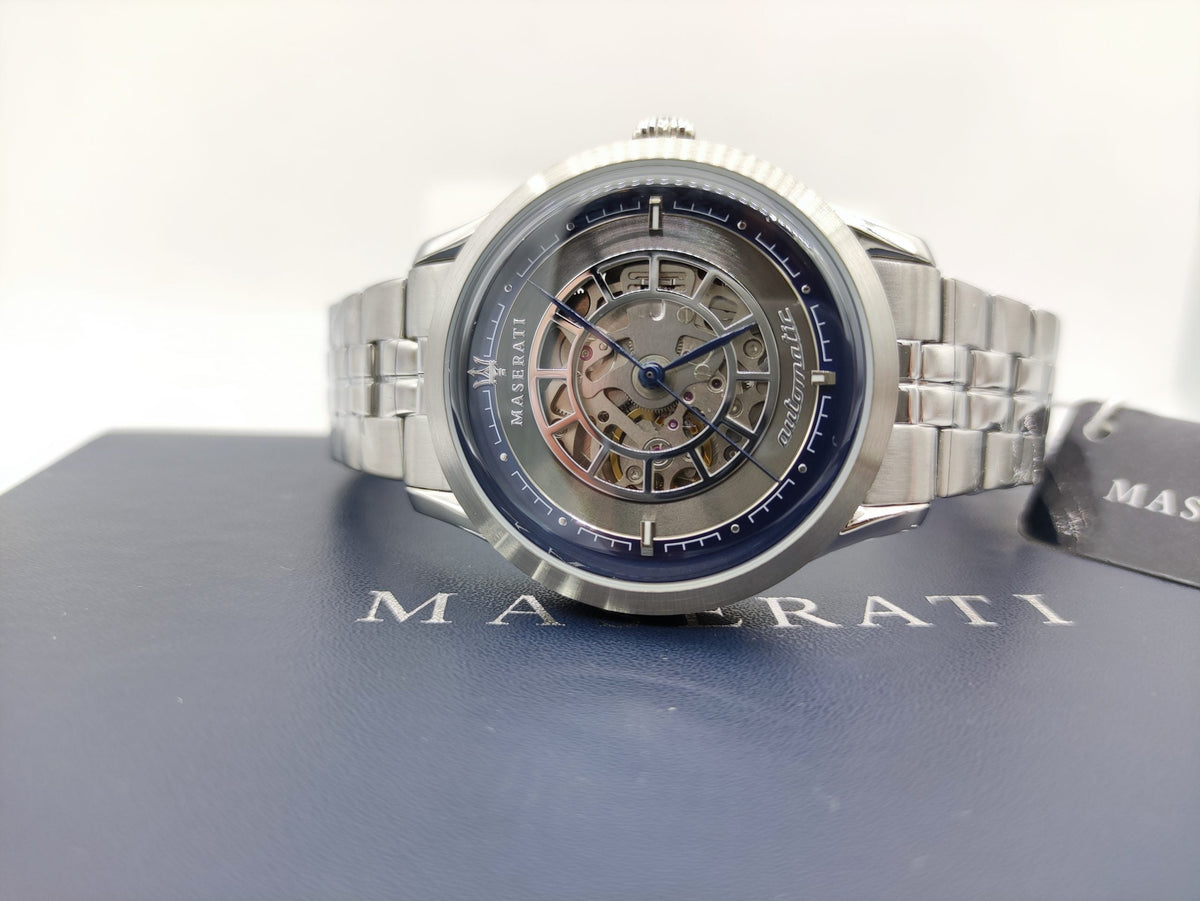  Shop Authentic Maserati Ricordo Automatic Gray Dial Silver Steel Strap Watch For Men - R8823133003 - Luxxuri
