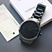  Shop Authentic Armani Exchange Cayde Analog Black Dial Black Steel Strap Watch For Men - AX2701 - Luxxuri