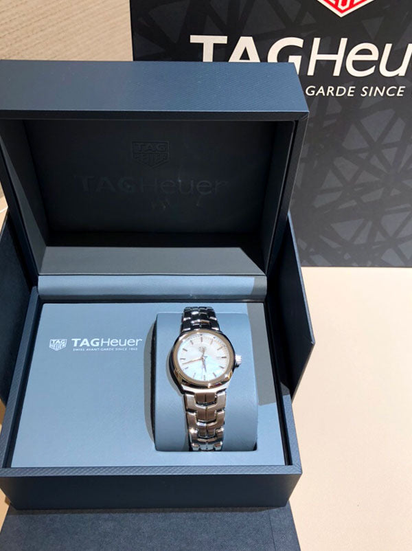  Shop Authentic Tag Heuer Link Quartz Mother of Pearl Dial Silver Steel Strap Watch for Women - WBC1310.BA0600 - Luxxuri