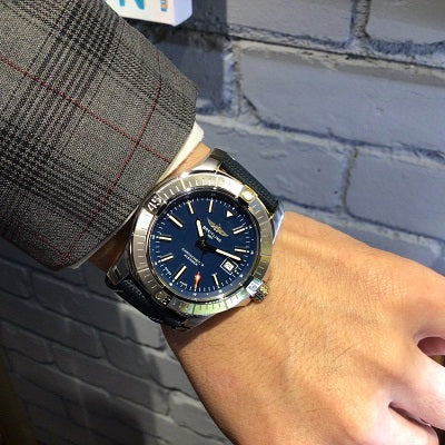  Shop Authentic Breitling Avenger Automatic 43 Blue Dial Blue Nylon Strap Watch for Men - A17318101C1X1 - Luxxuri