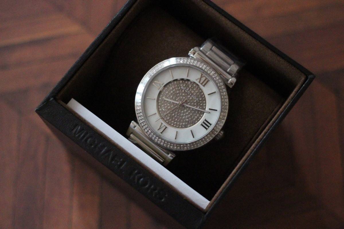  Shop Authentic Michael Kors Catlin Silver Dial Silver Steel Strap Watch for Women - MK3355 - Luxxuri