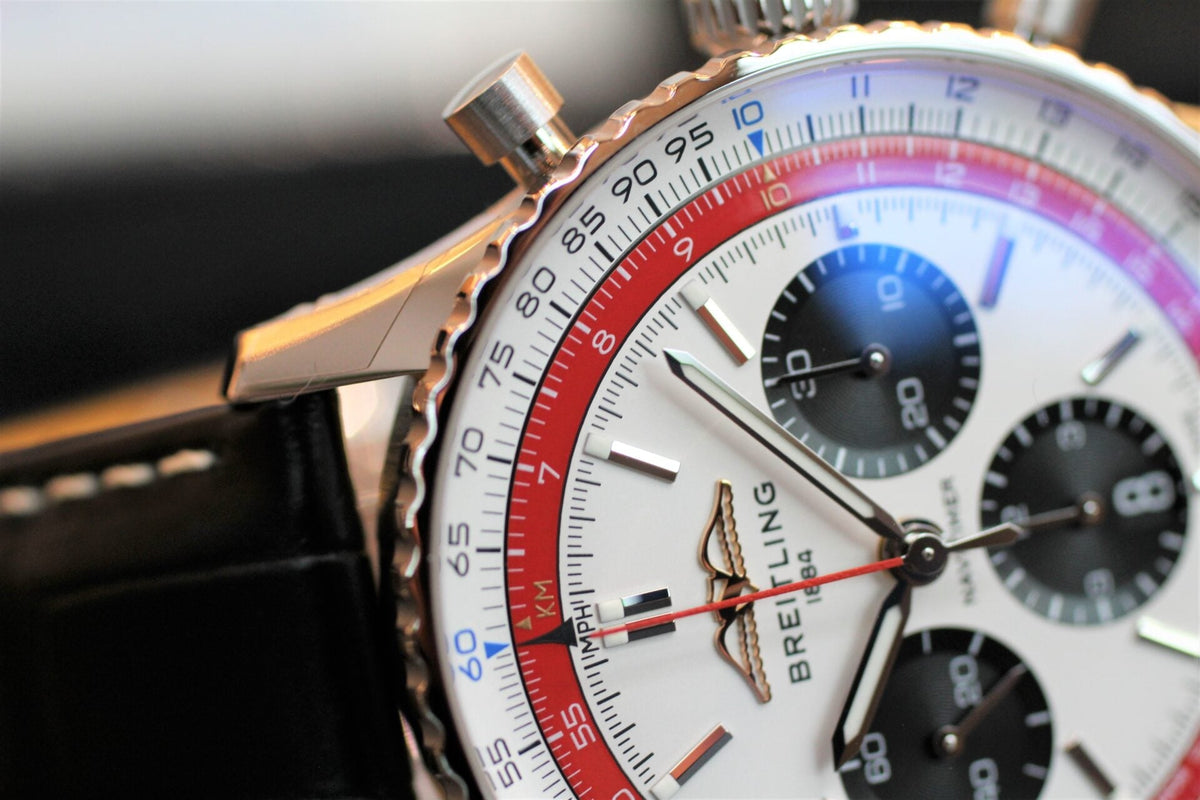  Shop Authentic Breitling Navitimer B01 Chronograph 43 Boeing 747 White Dial Black Leather Strap Watch for Men - AB01383B1G1P1 - Luxxuri