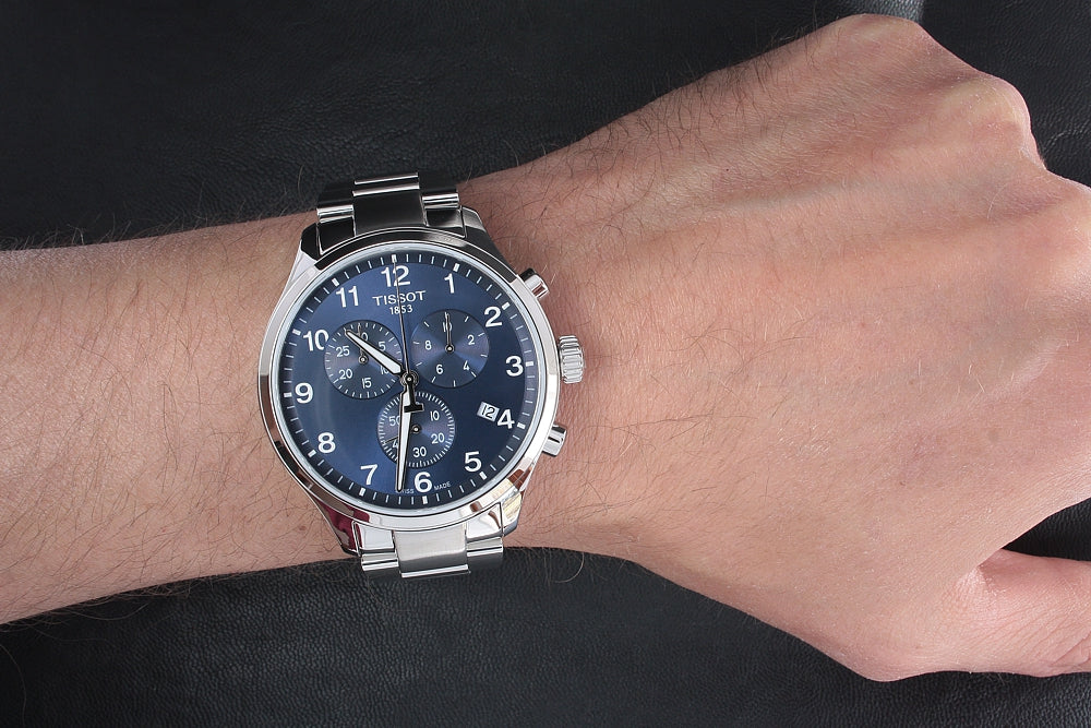  Shop Authentic Tissot T Sport Chrono XL Classic Blue Dial Silver Steel Strap Watch For Men - T116.617.11.047.01 - Luxxuri