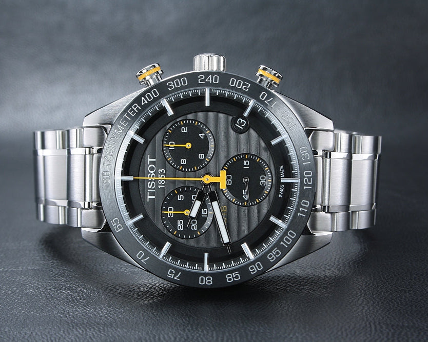  Shop Authentic Tissot PRS 516 Chronograph Black Dial Silver Steel Strap Watch For Men - T100.417.11.051.00 - Luxxuri
