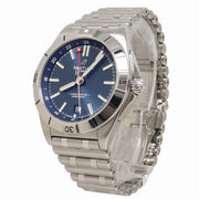  Shop Authentic Breitling Chronomat GMT 40 Blue Dial Silver Steel Strap Watch for Men - A32398101C1A1 - Luxxuri