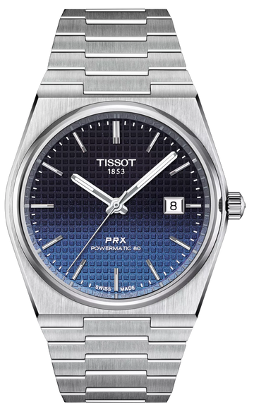  Shop Authentic Tissot Powermatic 80 Automatic Gradient Blue Dial Silver Steel Strap Watch for Men - T137.407.11.051.01 - Luxxuri
