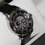  Shop Authentic Bulova BVA Classic Automatic Silver Dial Black Leather Strap Watch for Men - 96A135 - Luxxuri