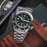  Shop Authentic Seiko Prospex GMT Divers Automatic Marine Green Dial Silver Steel Strap Watch For Men - SPB381J1 - Luxxuri