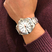  Shop Authentic Tag Heuer Aquaracer Calibre 5 Automatic White Dial Silver Steel Strap Watch for Men - WAY2013.BA0927 - Luxxuri