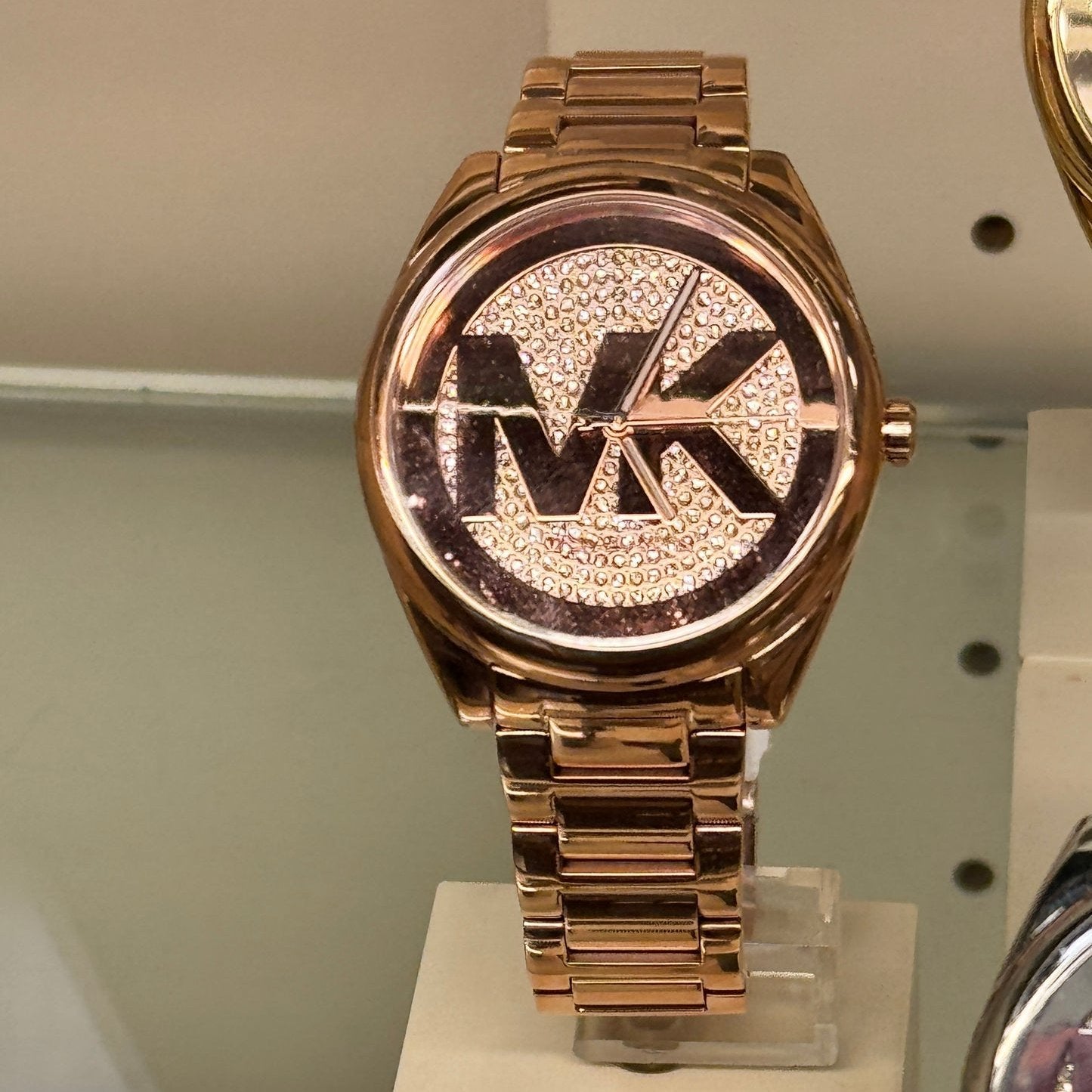  Shop Authentic Michael Kors Janelle Quartz Crystals Rose Gold Dial Rose Gold Steel Strap Watch For Women - MK7312 - Luxxuri
