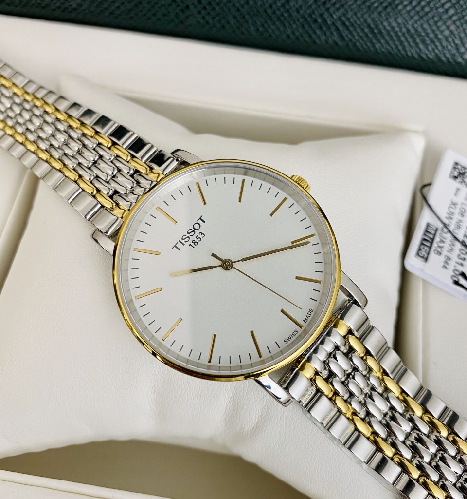  Shop Authentic Tissot Everytime Medium White Dial Two Tone Mesh Bracelet Watch For Men - T109.410.22.031.00 - Luxxuri