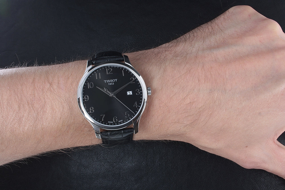  Shop Authentic Tissot T Classic Tradition Black Dial Black Leather Strap Watch For Men - T063.610.16.052.00 - Luxxuri