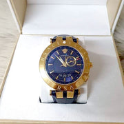  Shop Authentic Versace Race GMT Blue Dial Blue Leather Strap Watch For Men - 29G70D282 - Luxxuri