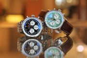  Shop Authentic Breitling Navitimer B01 Chronograph 41 Green Dial Brown Leather Strap Watch for Men - AB0139211L1P1 - Luxxuri