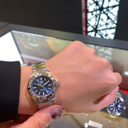  Shop Authentic Tag Heuer Aquaracer Blue Dial Silver Steel Strap Watch for Women - WBD1412.BA0741 - Luxxuri