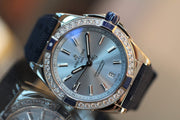  Shop Authentic Breitling Super Chronomat Automatic 38 Diamonds Blue Dial Blue Rubber Strap Watch for Women - A17356531C1S1 - Luxxuri