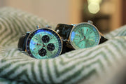  Shop Authentic Breitling Navitimer B01 Chronograph 43 Green Dial Black Leather Strap Watch for Men - AB0138241L1P1 - Luxxuri