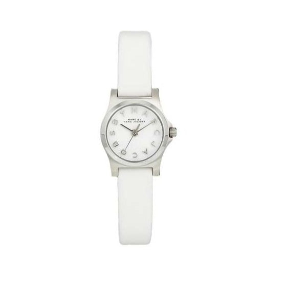  Shop Authentic Marc Jacobs Henry Dinky White Dial White Leather Strap Watch for Women - MBM1234 - Luxxuri