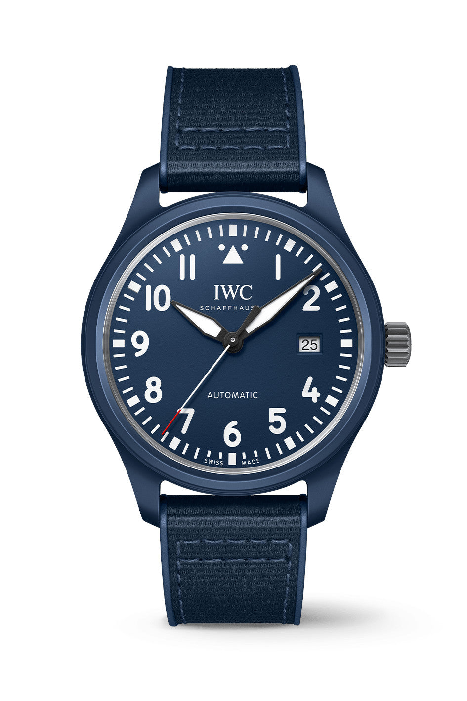  Shop Authentic IWC Pilot’s Watch Automatic "Laureus Sport for Good" Edition Blue Dial Blue Nylon Strap Watch for Men - IW328101 - Luxxuri