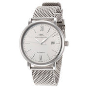  Shop Authentic IWC Portofino Automatic White Dial Silver Mesh Bracelet Watch for Men - IW356505 - Luxxuri