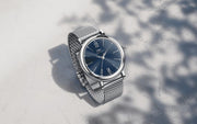  Shop Authentic IWC Portofino Automatic Blue Dial Silver Mesh Bracelet Watch for Women - IW357404 - Luxxuri