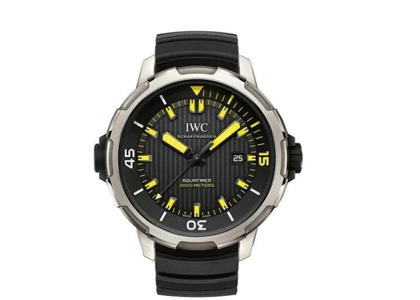  Shop Authentic IWC Aquatimer Automatic 2000 Black Dial Black Rubber Strap Watch for Men - IW358001 - Luxxuri