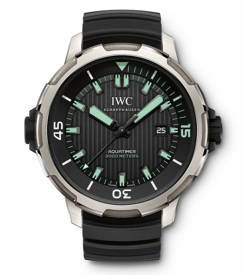  Shop Authentic IWC Aquatimer Automatic 2000 Black Dial Black Rubber Strap Watch for Men - IW358002 - Luxxuri