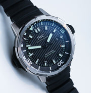  Shop Authentic IWC Aquatimer Automatic 2000 Black Dial Black Rubber Strap Watch for Men - IW358002 - Luxxuri