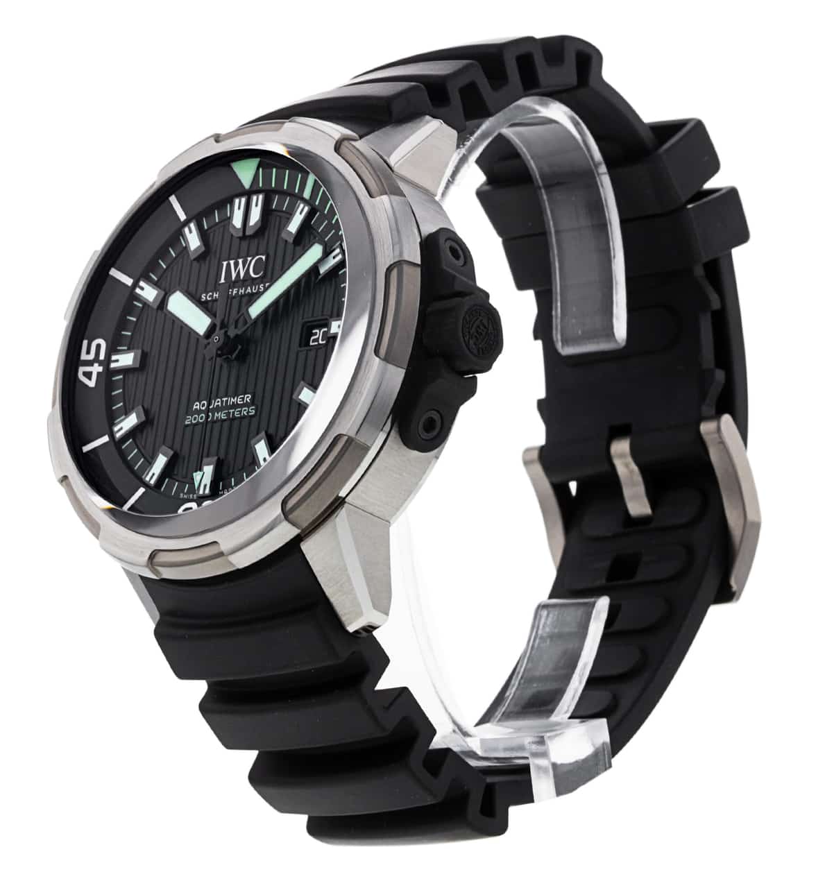  Shop Authentic IWC Aquatimer Automatic 2000 Black Dial Black Rubber Strap Watch for Men - IW358002 - Luxxuri