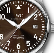  Shop Authentic IWC Pilot's Watch Mark XVII Edition "Antoine De Saint Exupery" Brown Dial Brown Leather Strap Watch for Men - IW327003 - Luxxuri