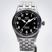 Shop Authentic IWC Pilot’s Watch Mark XVIII Black Dial Silver Steel Strap Watch for Men - IW327015 - Luxxuri