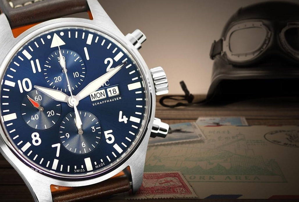  Shop Authentic IWC Pilot’s Watch Chronograph Edition “Le Petit Prince” Blue Dial Brown Leather Strap Watch for Men - IW377714 - Luxxuri
