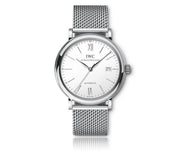  Shop Authentic IWC Portofino Automatic White Dial Silver Mesh Bracelet Watch for Men - IW356505 - Luxxuri