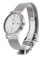  Shop Authentic IWC Portofino Automatic White Dial Silver Mesh Bracelet Watch for Men - IW356505 - Luxxuri