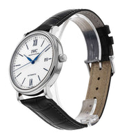  Shop Authentic IWC Portofino Automatic '150 Years' Edition Automatic White Dial Black Leather Strap Watch for Men - IW356519 - Luxxuri