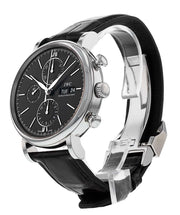  Shop Authentic IWC Portofino Chronograph Black Dial Black Leather Strap Watch for Men - IW391029 - Luxxuri