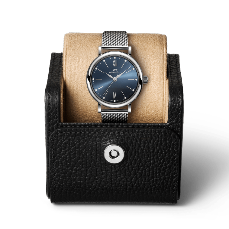  Shop Authentic IWC Portofino Automatic Blue Dial Silver Mesh Bracelet Watch for Women - IW357404 - Luxxuri
